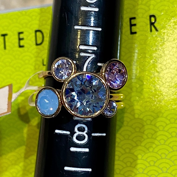 🆕 Ted Baker London ‘Jackie' Jewel Stack Rings - M/L - Picture 3 of 13